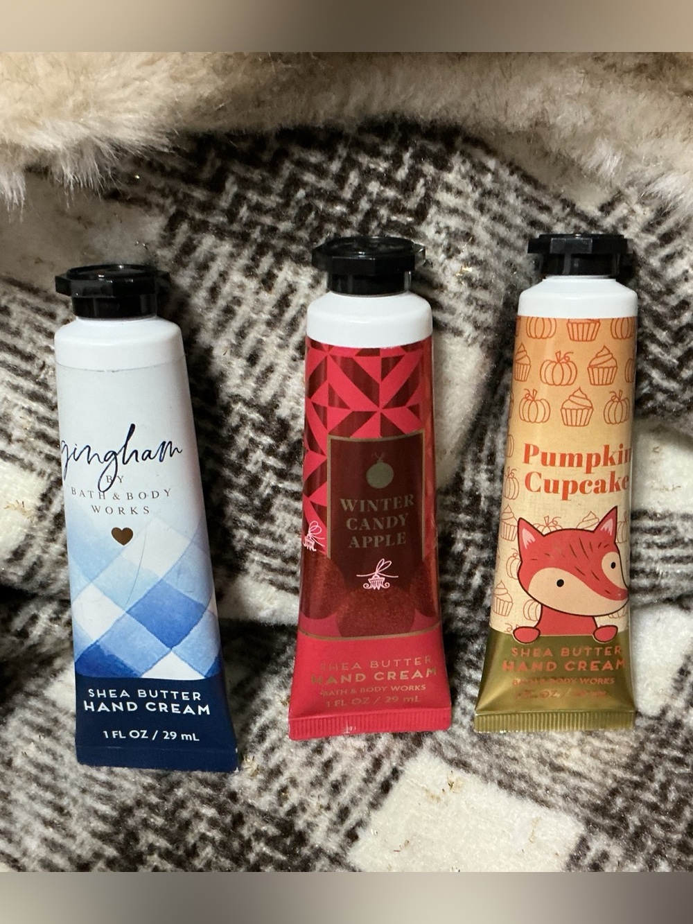 Bath & Body Works Hand Cream Trio - Blue, Red, Orange
